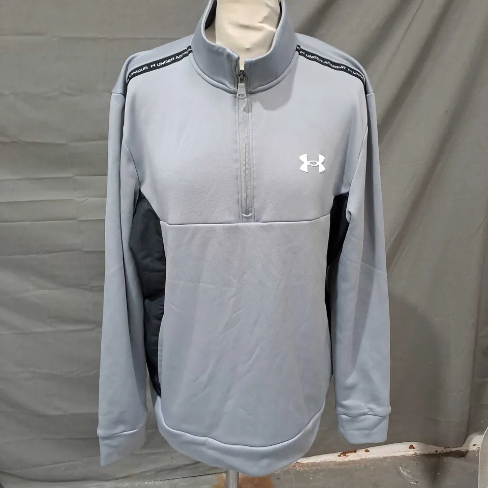 UNDER ARMOUR TRACKSUIT TOP GREY SIZE MEDIUM