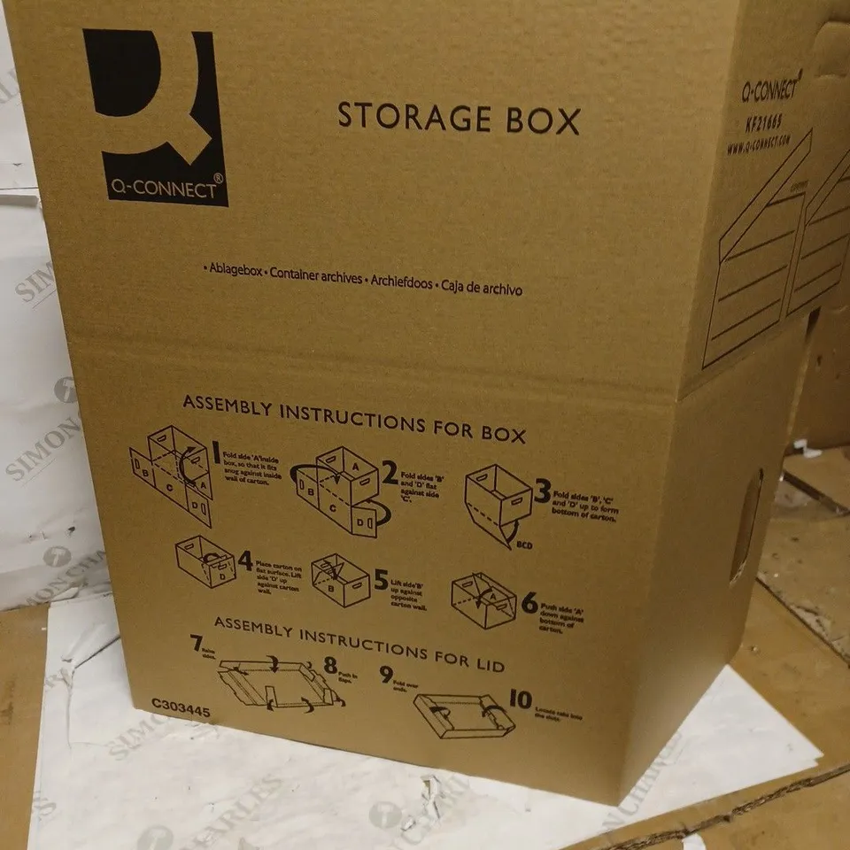 Q-CONNECT CARDBOARD STORAGE BOXES x 10 