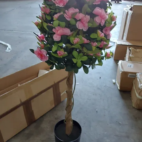 SMALL FAKE PLANT GREEN AND PINK