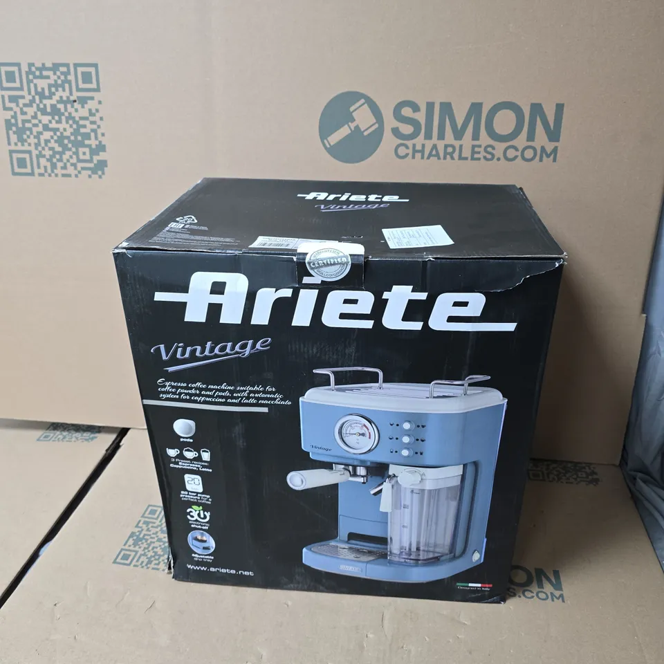 BOXED ARIETE VINTAGE ESPRESSO COFFEE MACHINE