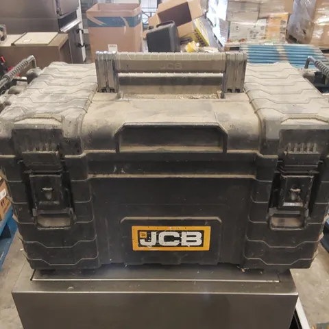 JCB TOOL CHEST CONTAINING AN ASSORTMENT OF TOOLS AND EQUIPMENT 