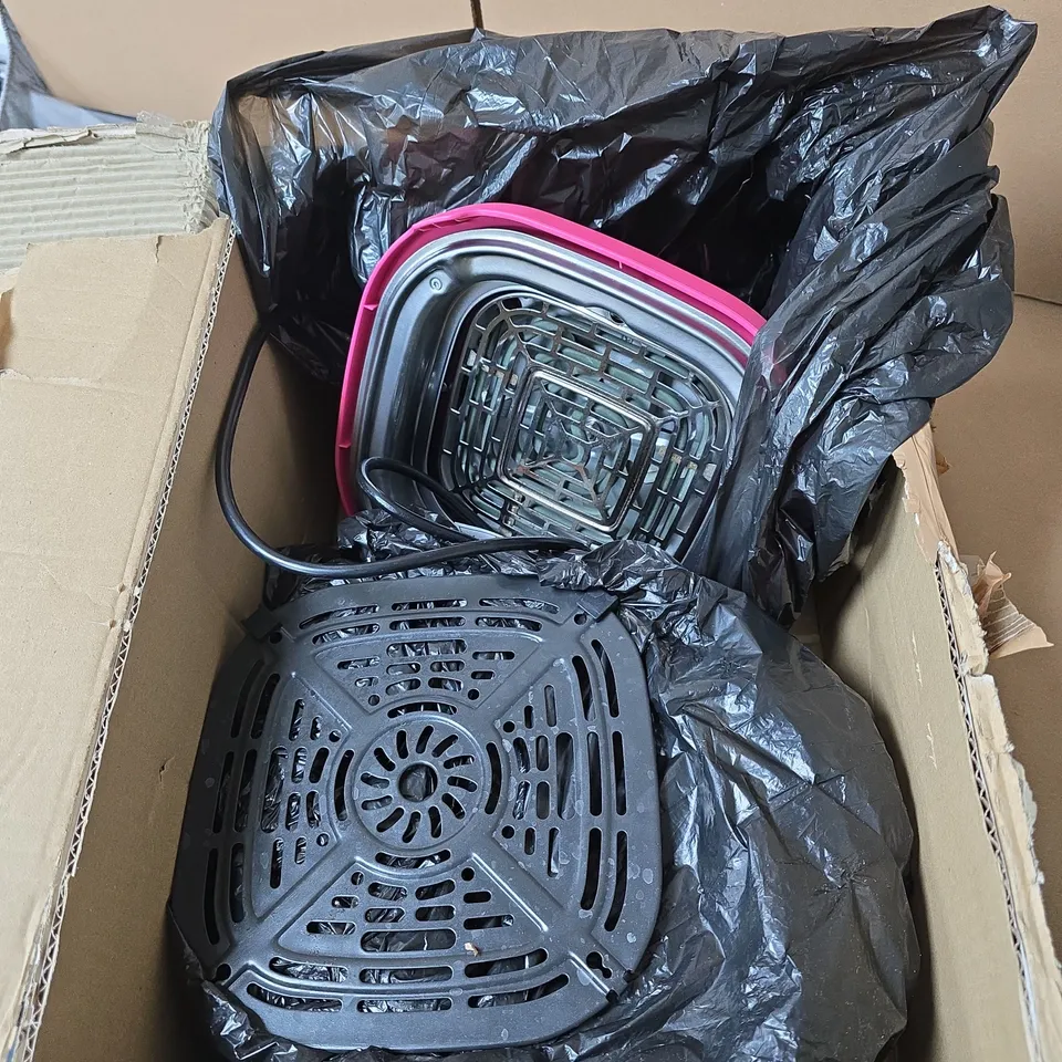NINJA CRISPI 4-IN-1 PORTABLE PINK GLASS AIR FRYER 
