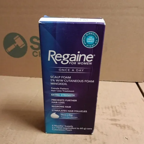 BOXED REGAINE FOR WOMEN SCALP FOAM 5% W/W CUTANEOUS FOAM MINOXODIL (2X73ML)