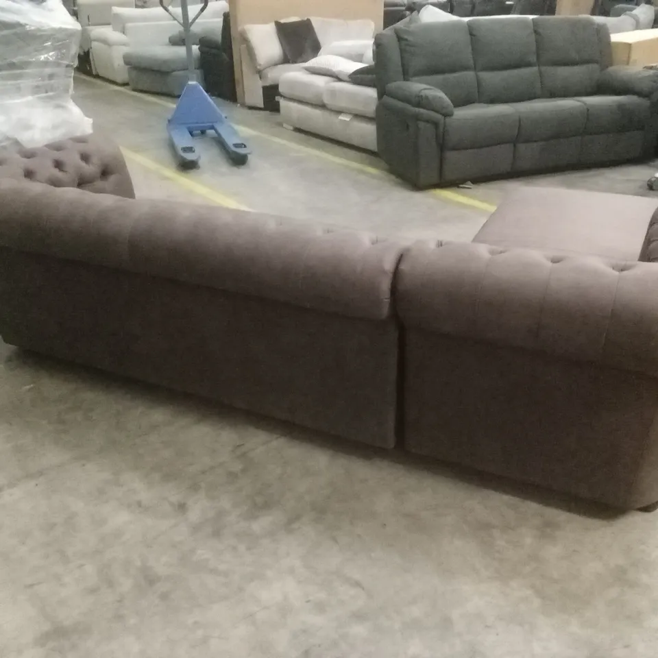 CHESTER LEATHER LOOK LEFT HAND CORNER CHAISE RRP £1399