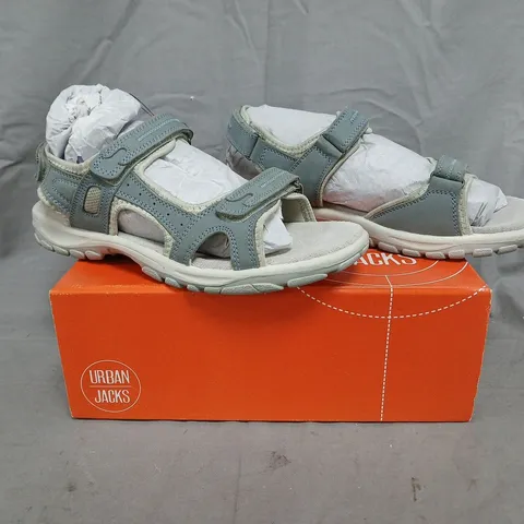 BOXED PAIR OF URBAN JACKS SANDALS IN GREY SIZE EU 41