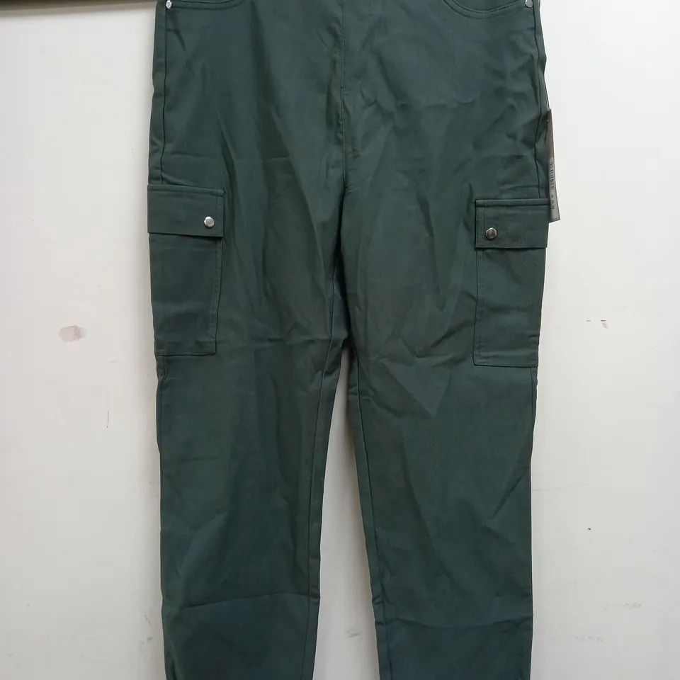 ROMAN BENGALINE CARGO PANTS IN KHAKI - UK 14