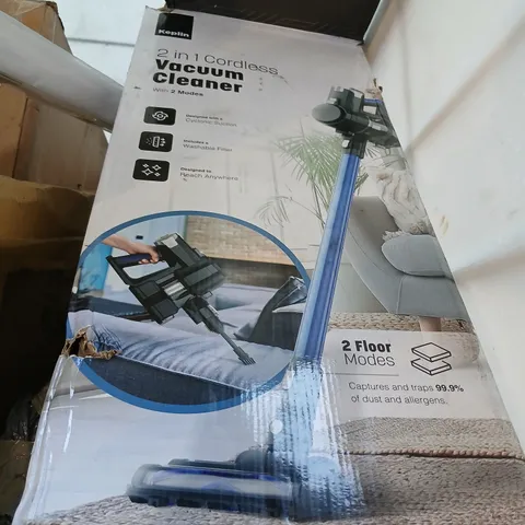 CAGE OF ASSORTED PRODUCTS TO INCLUDE; KEPLIN VACUUM CLEANER, ROLLER BLIND AND 