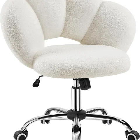 BOXED YAHEETECH ERGONOMIC OFFICE CHAIR IN CLOUD SHAPE, SWIVEL CHAIR, WHITE