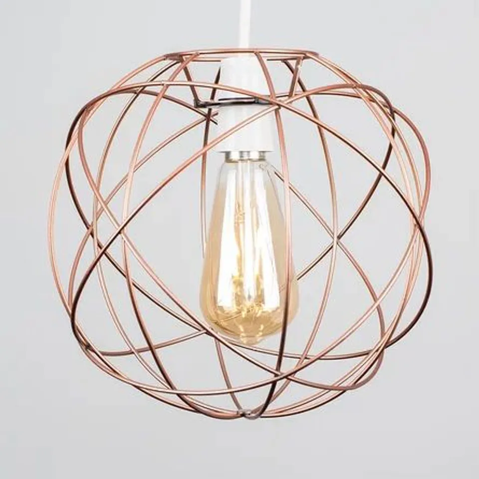 ATOM 25CM METAL SPHERE PENDANT SHADE COLOUR COPPER 