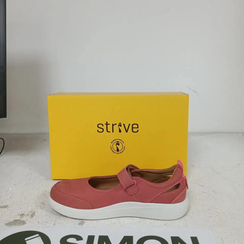 STRIVE PINK VELCRO STRAP TRAINERS – BOXED SIZE UK 6