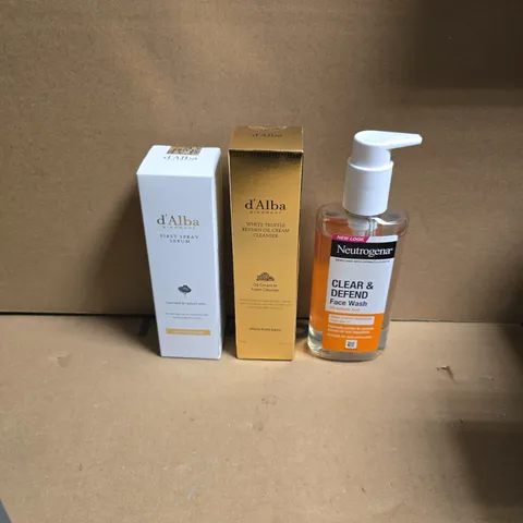 APPROXIMATELY 15 ASSORTED HEALTH & BEAUTY PRODUCTS TO INCLUDE NEUTROGENA FACE WASH, D'ALBA WHITE TRUFFLE CLEANSER, D'ALBA FIRST SPRAY SERUM ETC - COLLECTION ONLY