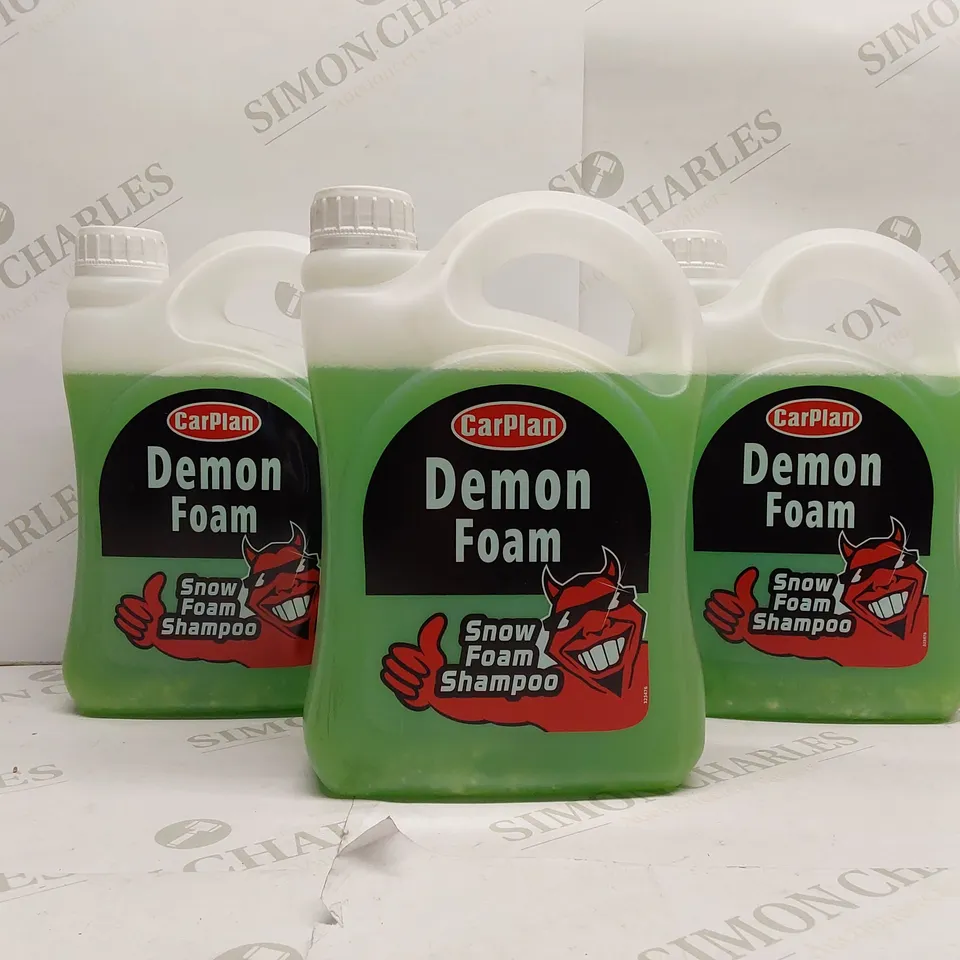 BOX OF 3X 2L BRAND NEW CARPLAN DEMON FOAM SNOW FOAM SHAMPOO