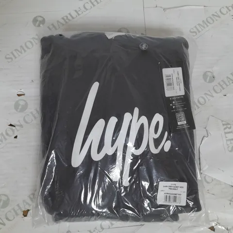 HYPE KIDS SCRIPT TRACKSUIT IN DARK GREY SIZE 11-12YRS