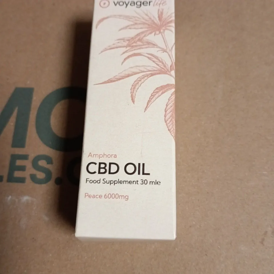 VOYAGER AMPHORA CBD OIL 30ML – FOOD SUPPLEMENT (PEACE 6000MG) - BEST BEFORE 08/27 