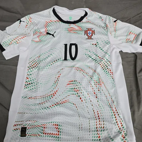 PORTUGAL NATIONAL FOOTBALL TEAM JERSEY – WHITE, NUMBER 10, AALIYAH