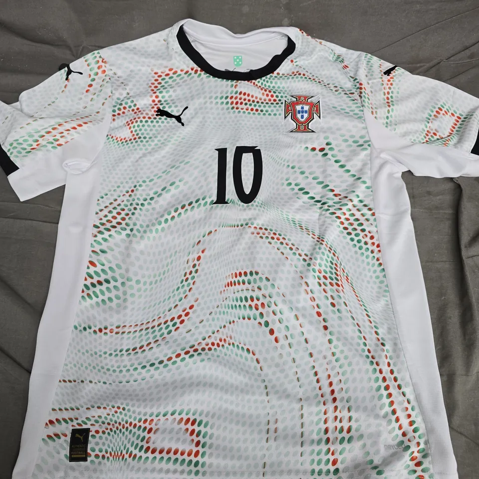 PORTUGAL NATIONAL FOOTBALL TEAM JERSEY – WHITE, NUMBER 10, AALIYAH