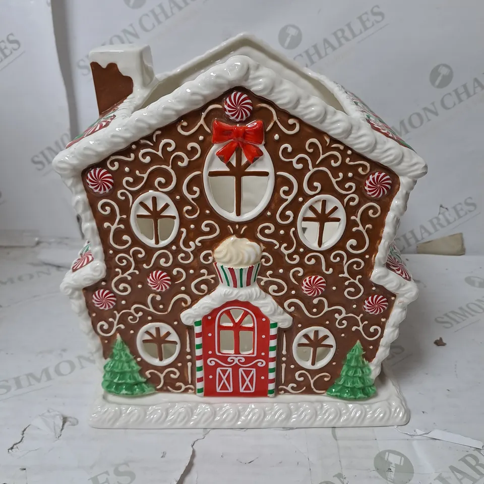 HOMEWORX BY HARRY SLATKIN & CO. CERAMIC GINGERBREAD HOUSE