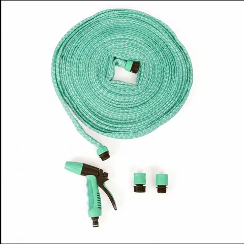 BERNINI PATTERNED HYDROHOSE WITH QUICK CONNECTORS GREEN