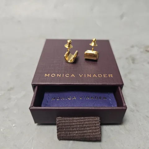 BOXED MONICA VINADER GOLDEN EARRINGS 