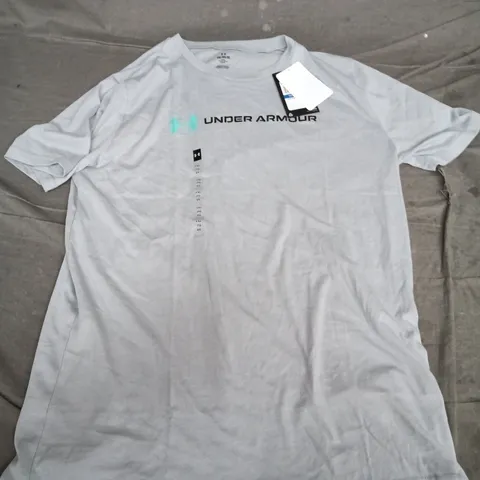 UNDER ARMOUR KIDS' T-SHIRT β LIGHT GREY, 100% COTTON, SIZE YXL