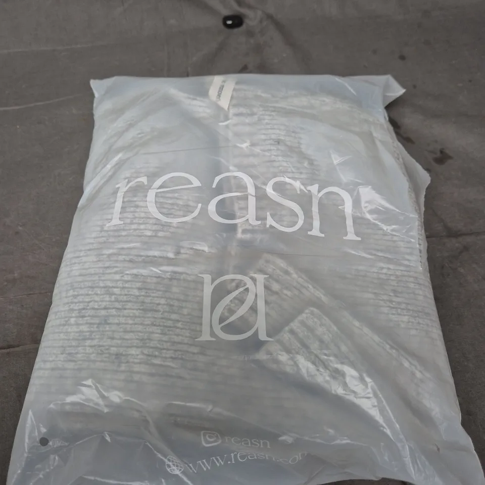 REASON WIDE LEG PREMIUM KNIT TROUSERS – GREY MARL, UK 14-16 (US 10-12, EU 42-44