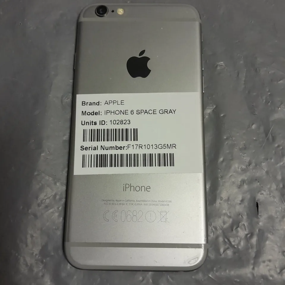 UNBOXED APPLE IPHONE 6 SPACE GREY - A1586