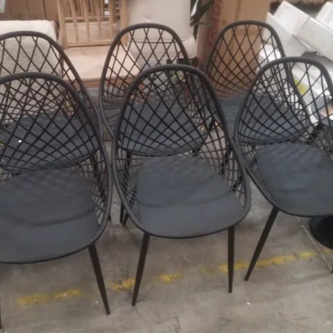 SET OF 6 CORRIGAN STUDIO FILSAIME DINING CHAIRS - BLACK