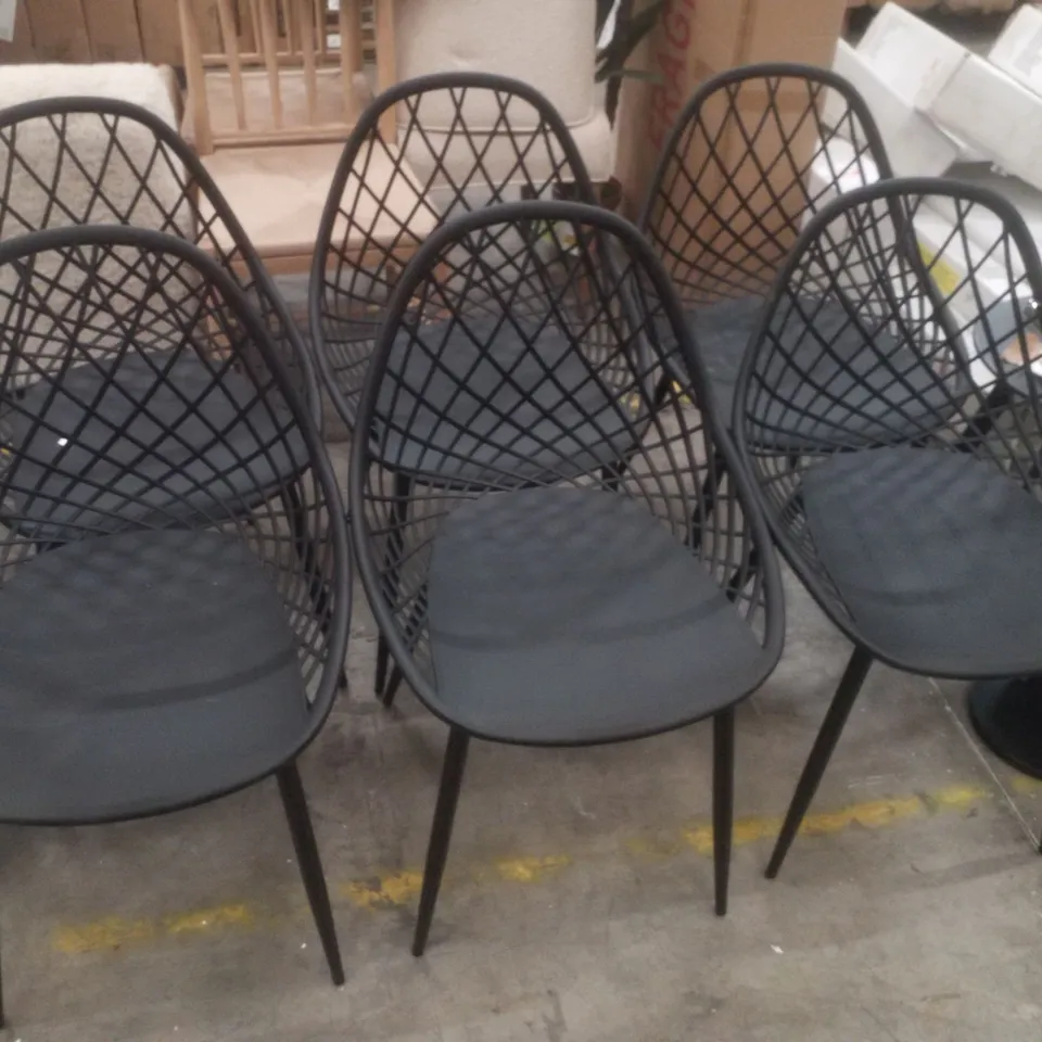 SET OF 6 CORRIGAN STUDIO FILSAIME DINING CHAIRS - BLACK