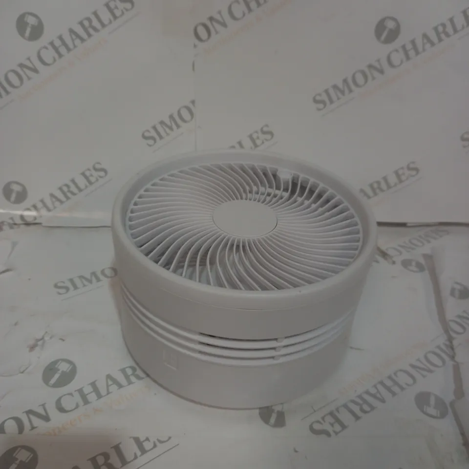 BELL & HOWELL OSCILLATING FOLDING RECHARGEABLE FAN, WHITE