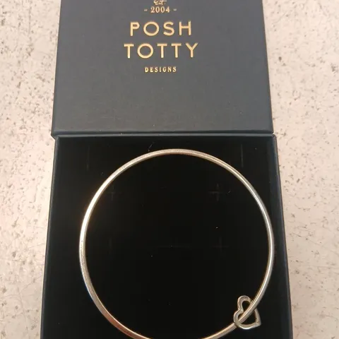 POSH TOTTY DESIGNS HEART BANGLE STERLING SILVER