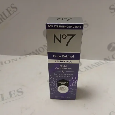 BOXED & SEALED N07 PURE RETINOL NIGHT CENCENTRATE (30ml)