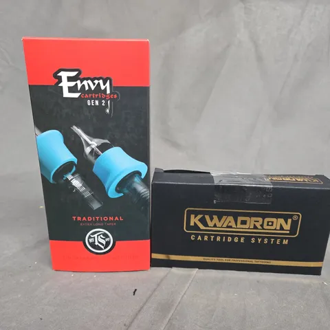 SET OF 2 ASSORTED TATTOO ITEMS TO INCLUDE - ENVY CARTIDGES GEN 2 , KWANDON CARTRIDGES SYSTEM 