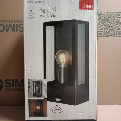 BOXED ZINC THORA OUTDOOR BOX LANTERN