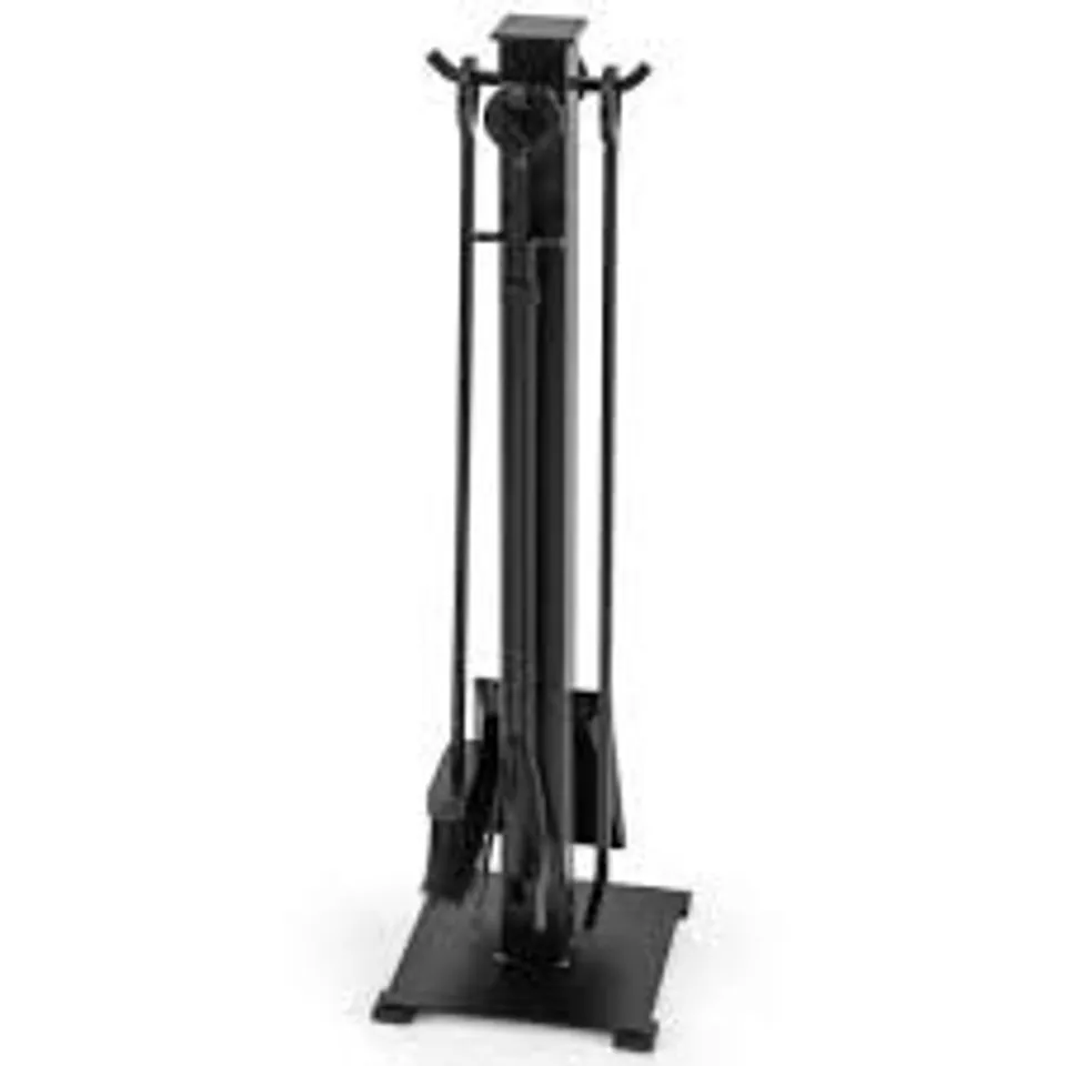 BOXED COSTWAY 5 PIECES FIREPLACE TOOLS SET WITH POKER AND BASE STAND HOLDER