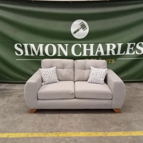 PRENT FABRIC 2 SEATER SOFA - SILVER