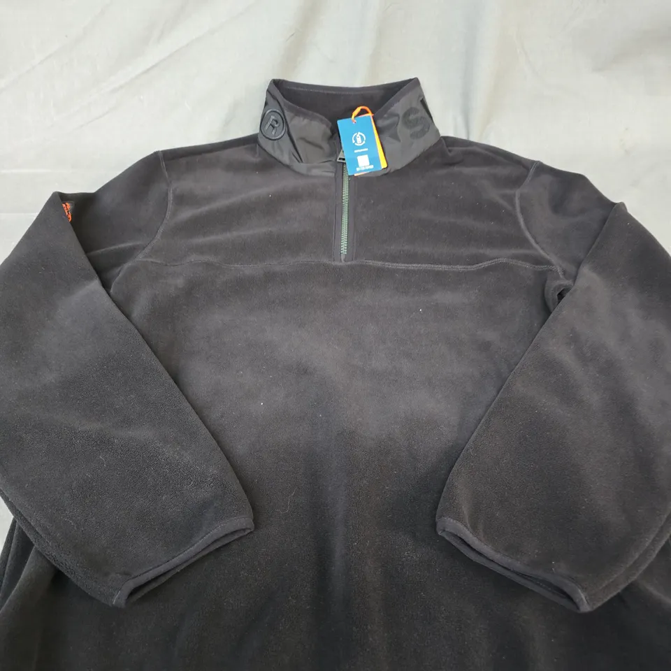 SUPERDRY ACTIVE HALF ZIP FLEECE – BLACK, XL