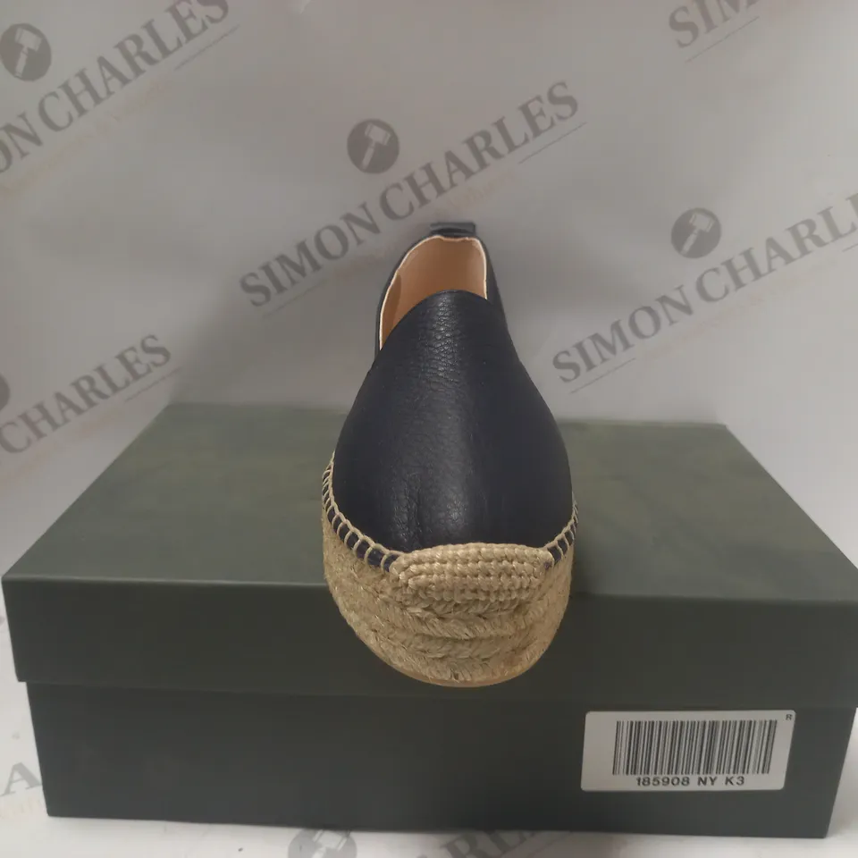 BOXED HOBBS ALICIA ESPADRILLE IN NAVY - SIZE 36