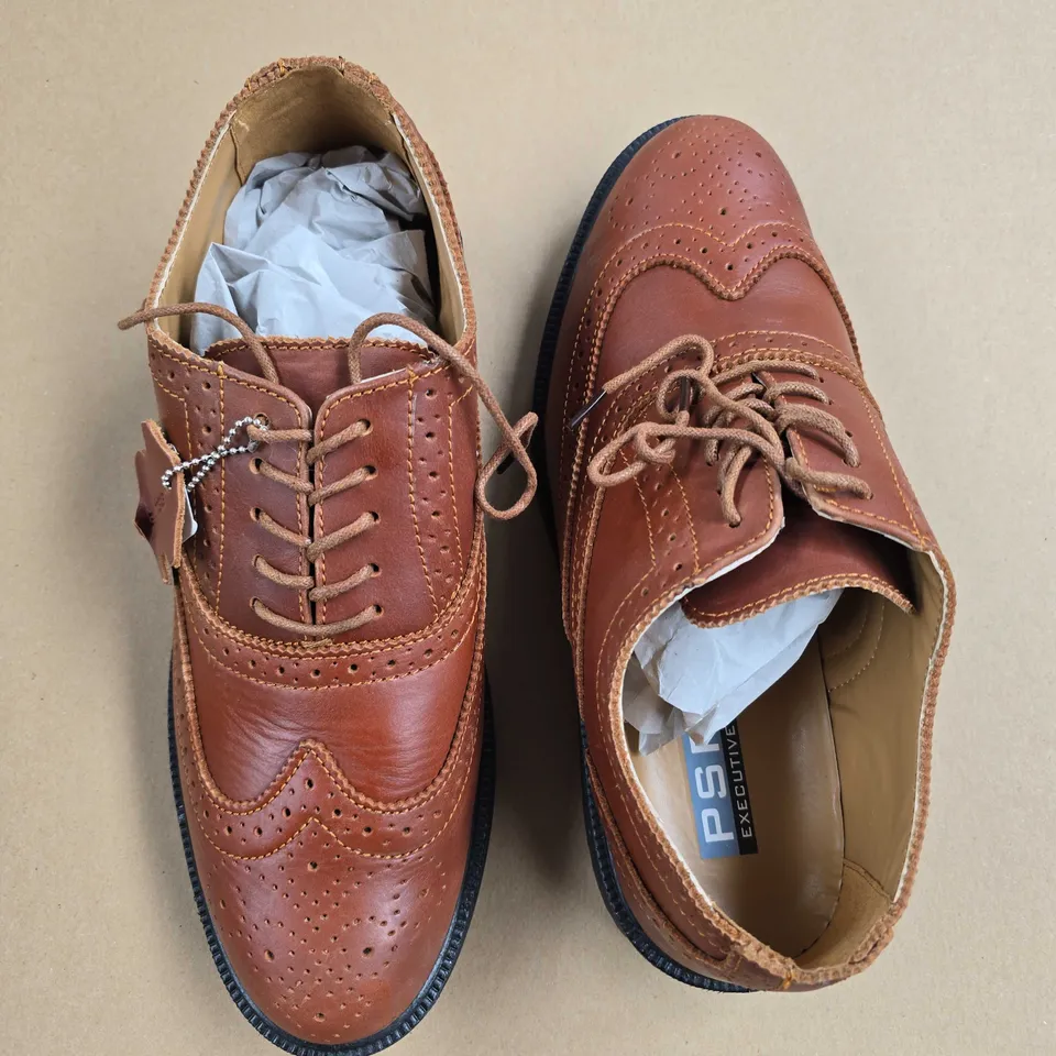 BRAND NEW BOXED PSF EXECUTIVE SAFETY SHOES IN BROWN - UK 11