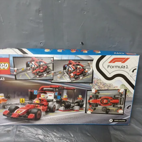 LEGO CITY F1 PIT STOP & PIT CREW WITH FERRARI CAR 60443