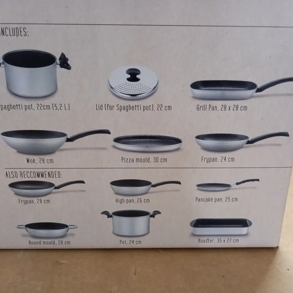 BOXED AS NEW DELIMANO GREEN PLANET 6-PIECE PAN SET