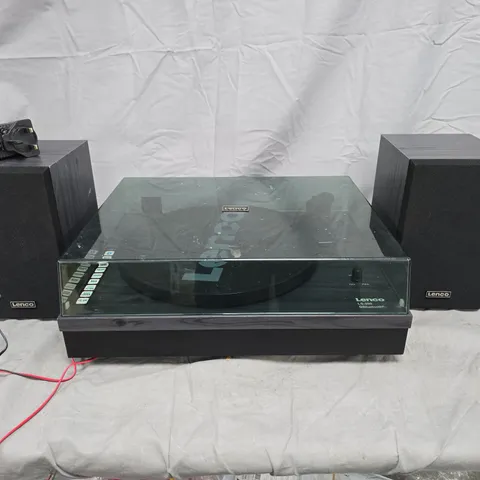 LENCO LS-300 BLUETOOTH TURNTABLE WITH BUILT-IN SPEAKERS – WOODGRAIN FINISH