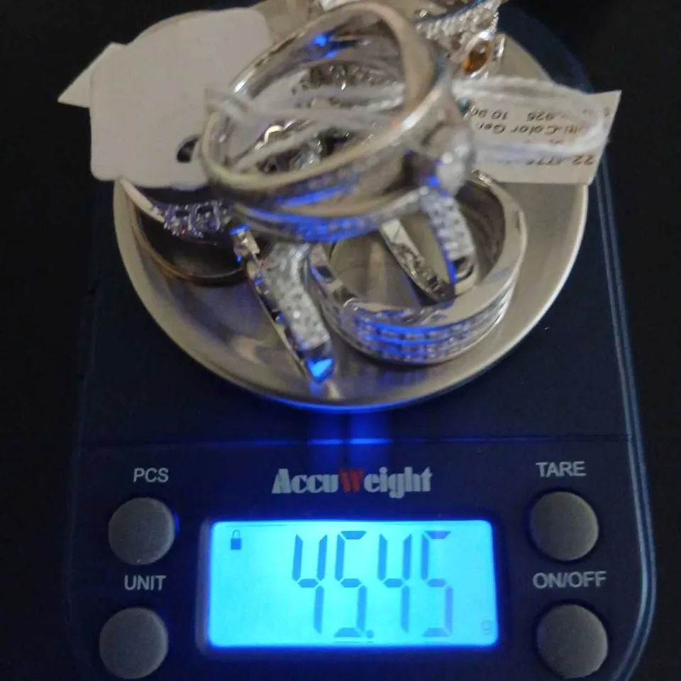 TEN ASSORTED STERLING SILVER RINGS