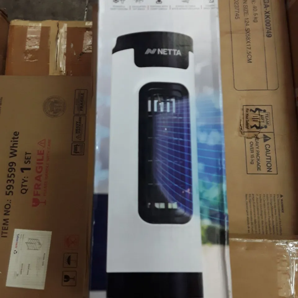BOXED NETTA WHITE 14" MINI DESKTOP TOWER FAN