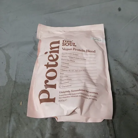 FREE SOUL VEGAN PROTEIN BLEND - VANILLA FLAVOUR, 600 G