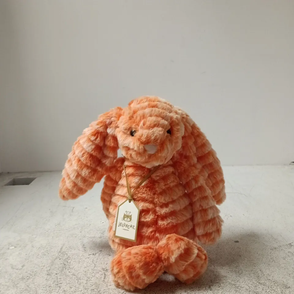 JELLYCAT FIZZLESKIP BUNNY – BASHFUL LUXE, ORANGE PLUSH TOY