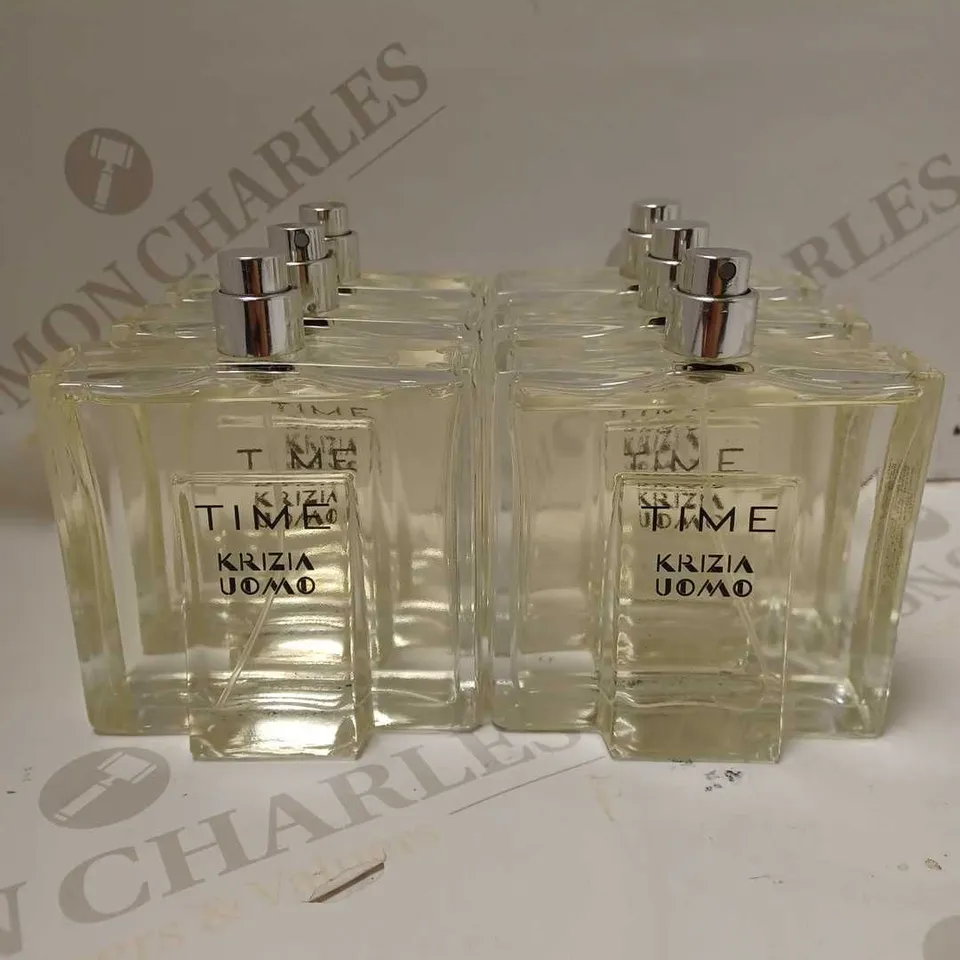 LOT OF 6 X 100ML KRIZIA UOMO TIME EAU DE TOILETTE TESTERS - COLLECTION ONLY 