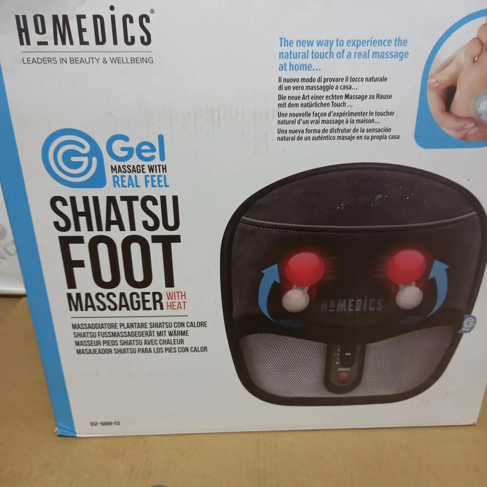 BOXED HOMEDICS SHIATSU FOOT MASSAGER WITH HEAT GSF-500H-EU
