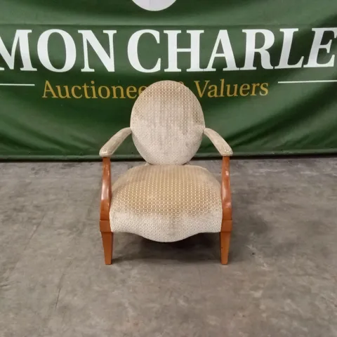 QUALITY HIGH-END DESIGNER FABRIC ACCENT CHAIR