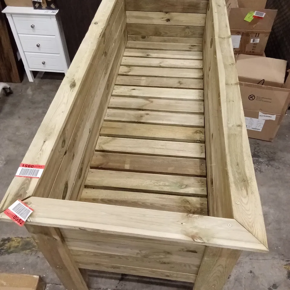 OUTDOOR GARDEN LARGE DEEP ROOT WOODEN PLANTER