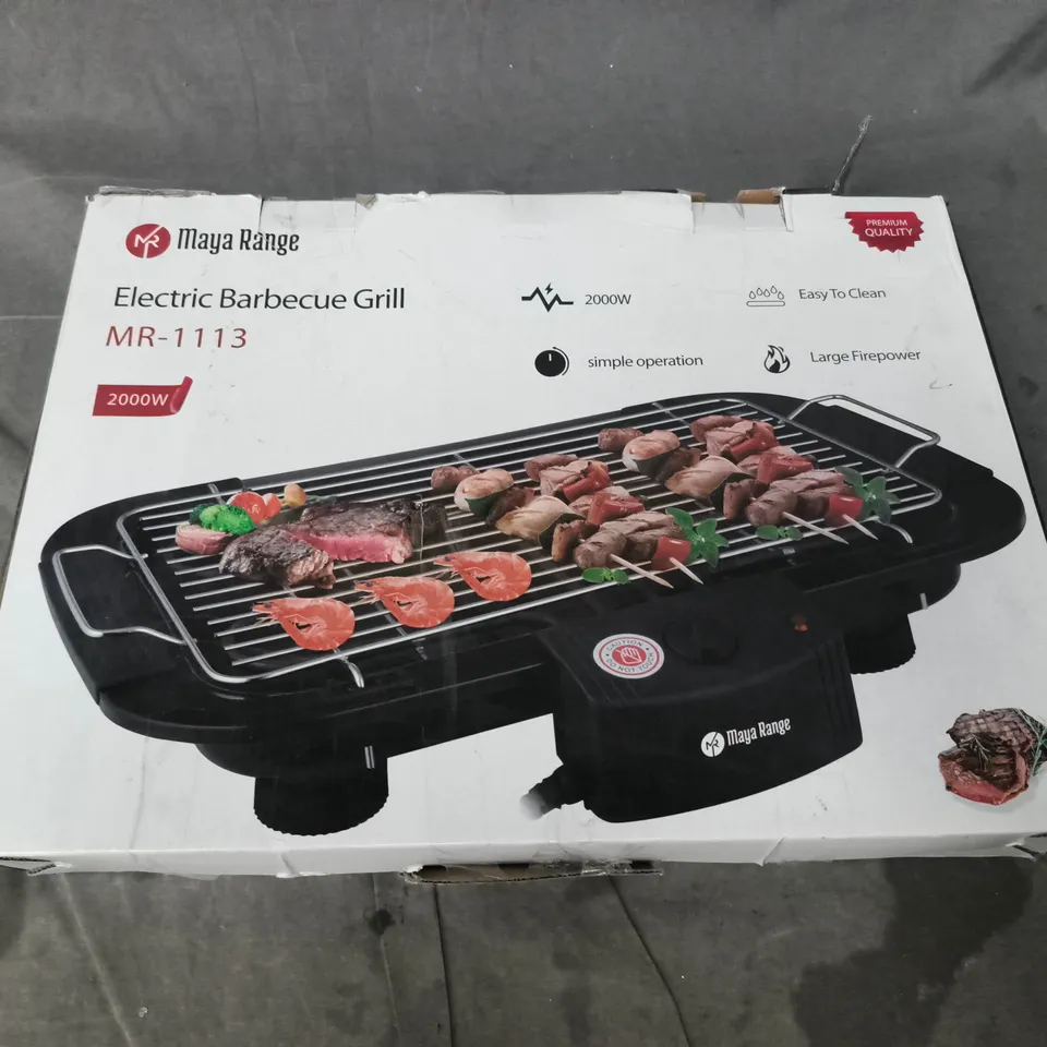 BOXED MAYA RANGE ELECTRIC BARBECUE GRILL (MR-1113)